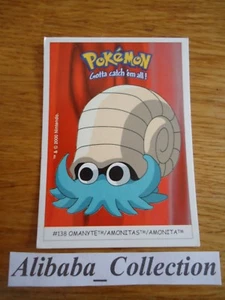 POKEMON dunkin boomer trading card sticker 2000 Carte # 138 OMANYTE AMONITA - Picture 1 of 1