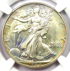 1938 Proof Walking Liberty Half Dollar 50C Coin. NGC PR68 (PF68) - $8,500 Value - Picture 1 of 5