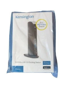 Kensington SD3500v USB 3.0 Podwójny wyświetlacz Uniwersalna stacja dokująca do laptopa - Zdjęcie 1 z 5