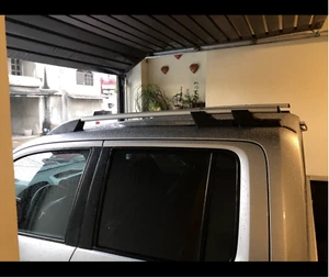 Juego de barras laterales de rieles de techo de aluminio apto para VW AMAROK 2010-UP, GRIS - Imagen 1 de 2