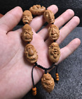 Hand Carved Arhat Bracelet Bead Buddhism Zen Decor Olivary Nucleus Nut