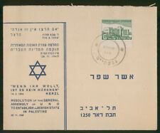 Mayfairstamps Israel 1950 Establishment of Jewish State Forerunner Cover wwu_189