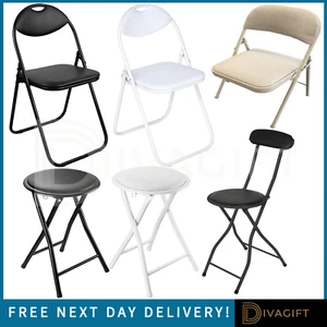 FOLDING STOOLS CHAIRS FOLDABLE LIGHTWEIGHT CAMPING FABRIC PADDED STOOL CHAIR NEW - Picture 1 of 83