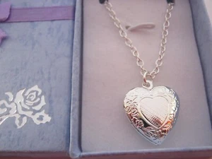 Child Locket Necklace on 14" Chain Girls Jewellery Xmas Stocking Filler Gift - Picture 1 of 7