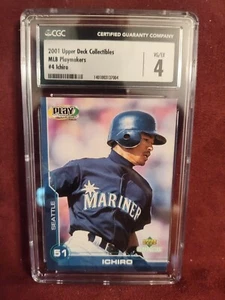 ICHIRO 2001 UPPER DECK COLLECTIBLES MLB PLAYMAKERS ROOKIE RC #4 CGC 4 - Picture 1 of 1