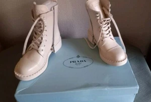 NWT WOMEN SHORT BOOTS PRADA Size 5 - Picture 1 of 15