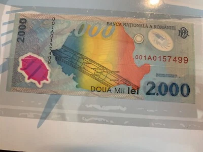 1999 UNCIRCULATED BANKNOTE OF ROMANIA THE SOLAR ECLIPSE  - Image 1 of 3