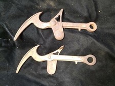 Pair of Antique Cast Iron Sun Dial or Weight Measure / Scale Pieces 10" Long