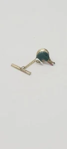 Vtg men accessories Mallard duck head tie tac pin hunting - Picture 1 of 5