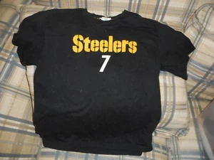 Pittsburgh Steelers black Rothlisberger crewshirt #7 youth sz L(16) - DSCN2017 - Picture 1 of 2
