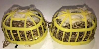 PET SHOP AMERICA Bird 3 Nesting Fiber Refillable Holders Cotton Jute Fiber Included Canary Finch