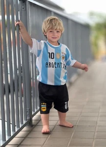 Argentina Set 3p. jersey+Short+Socks Youth & Adult 3 Stars Soccer USA Seller #10 - Picture 1 of 11