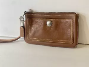 Muñequera grande Coach de cuero nobuck | COACH vintage | Cartera de cuero | Auténtica - Imagen 1 de 8