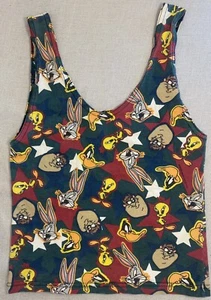 Looney Tunes 1992 Tank Top Youth Lg Vintage Taz Bugs Bunny Pajama Top Shirt - Picture 1 of 5