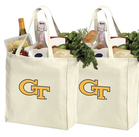 GT Reusable Shopping Tote 2pc Set Georgia TechMOTHER'S DAY GIFT Cover