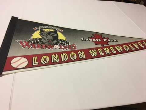 London Werewolves Pennant Collectible Mancave Fan Baseball Sports Canada Cover
