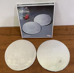 2 Queen Victoria Silver Plated Placemats - Original packaging - 20cm Diameter - Picture 1 of 7