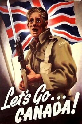 Canadian WWII propaganda poster WW2 Photo Glossy 4*6 in W007 - Image 1 of 2
