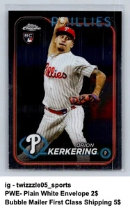 2024 Topps Chrome #180 Orion Kerkering - Picture 1 of 2