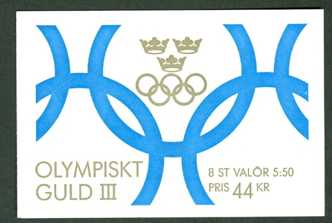 ШВЕЦИЯ (H427) Скотт 1956a, 1992 Олимпийских чемпионов III буклет, VF - Изображение 1 из 1