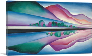 ARTCANVAS Lake George Reflection 1921 Canvas Art Print by Georgia O'Keeffe - Picture 1 of 14