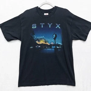 Vintage 90's Styx Rock Music Band T-Shirt Nice Faded Single Stitch Size Large - Picture 1 of 3