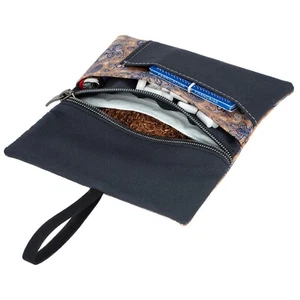 Simaru Tabaktasche Tabakbeutel Drehertasche  Vegan aus Kork handbedruckt made EU - Bild 1 von 12