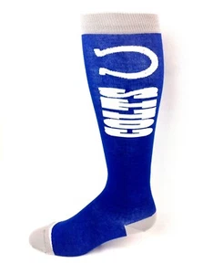 Indianapolis Colts Football Blue & Gray Deuce Thin Long Socks - Picture 1 of 3