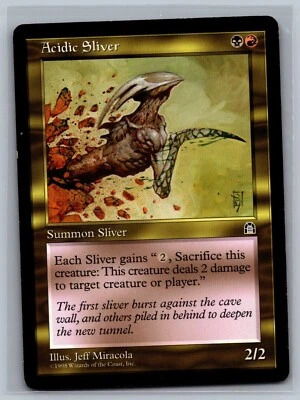 Magic The Gathering Stronghold Acidic Sliver MTG TCG CCG - Image 1 of 2