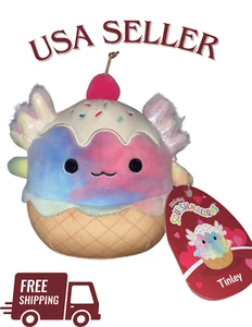 Squishmallow Tinley the Ice Cream Axolotl 5" Valentine's Day Squad Plush - Picture 1 of 4