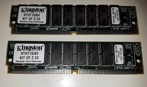 2x 64 MB Kingston 72 Pin FPM DRAM ECC SIMM KTH715/64 (for HP Apollo 9000 Series) - Picture 1 of 2