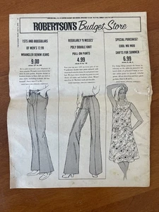 Robertson’s Budget Store 1976 Newspaper Ad Clipping Elkhart Indiana - Picture 1 of 8