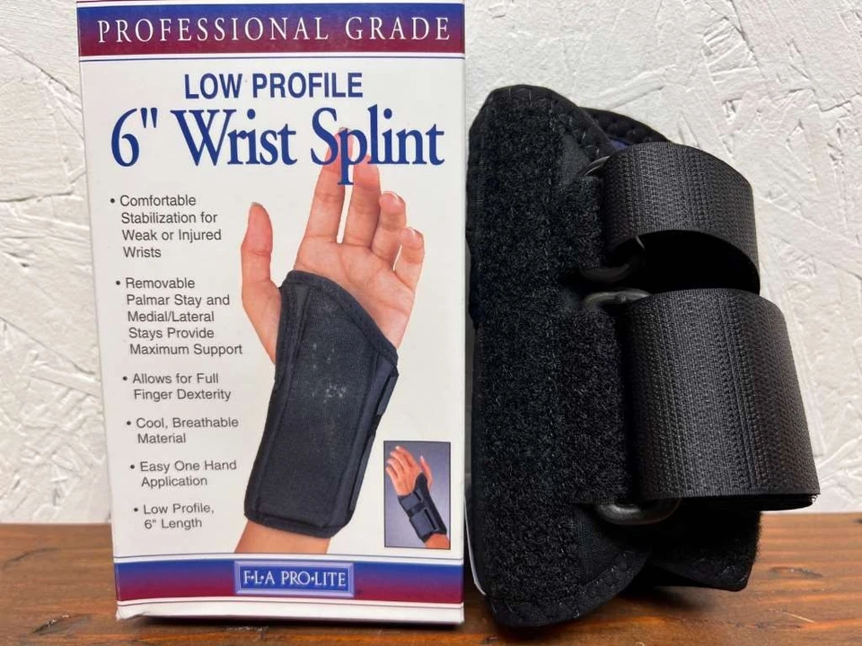 Fla Orthopedics Pro-lite 6 In. Low Profile Wrist Splint Right Black XL