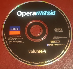 DISC ONLY CD- Operamania Volume 4 (1994 Decca Record Company) - Imagen 1 de 2