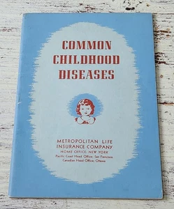 1952 Common Childhood Diseases Booklet – MetLife Health Ephemera Polio Smallpox - Picture 1 of 4