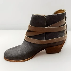 H BY HUDSON Madewell Horrigan Buckle Belted Ankle Boots Women's EUR 38 US 7 - Picture 1 of 6