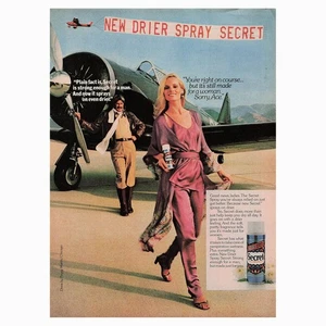 Secret Dry Spray Antiperspirant Deodorant Vintage Magazine Print Ad 1979 - Picture 1 of 1