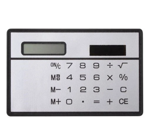 8 Digits Ultra Mini Slim Credit Card Size Solar Power Calculator Small Pocket - Image 1 of 1