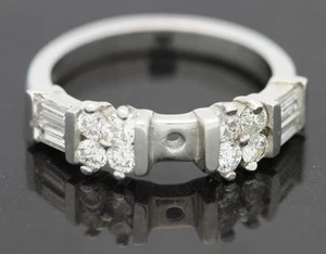 14K Weißgold Halbfassung 0,80ct farbloser heller Diamant, Verlobungsring - Bild 1 von 1