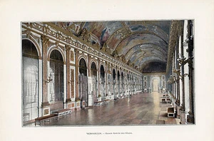 78 VERSAILLES GRANDE GALERIE DES GLACES IMAGE COULEUR 1900 - Picture 1 of 1