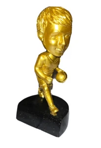 6 inch Bright Gold Male Basketball Bobble Head Resin - Picture 1 of 1