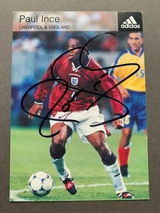 PAUL INCE England signed original ADIDAS-Autogrammkarte 10x15 - Picture 1 of 1