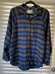 American Eagle M franela frontal con botones, manga larga, suave y de gran tamaño - Imagen 1 de 9