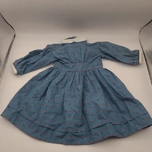 American Girl Puppe Kirsten Meet Kleid angenehmes Firmenetikett - blaues Präriekleid - Bild 1 von 6