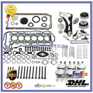 N52 2.5L Engine Rebuild Kit with Timing Chain Oil Pump Guide VVT For BMW - Picture 1 of 24