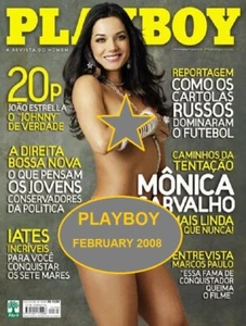 PLAYBOY MAGAZINE BRAZIL # 393 - MONICA CARVALHO - FEB 2008 - EXC HOT - SEXY - Picture 1 of 1