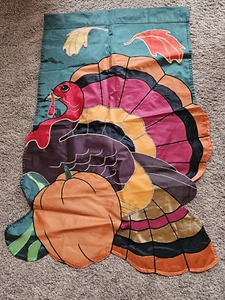 THANKSGIVING TURKEY Large Flag 43" Length Banner Style - Picture 1 of 11