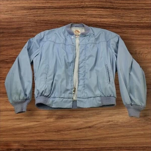 Peters Bomber Jacket Vintage 60s Style Lightweight Coat Baby Blue 46 - Imagen 1 de 10