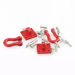 1/10 Scale Metal Shackles Winch Hooks / Mount 1Pair for 1/10 RC Crawler SCX10 - Picture 1 of 1