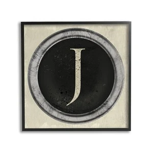 Stupell Industries Letter J Initial Vintage Shape Typewriter Key, Designed by... - Picture 1 of 7